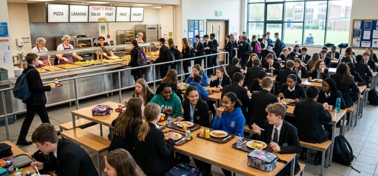 Die Schulkantine im Mai